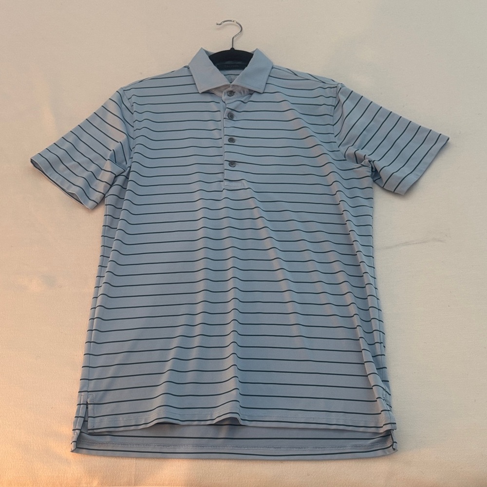 Greyson Light Blue Striped Polo
